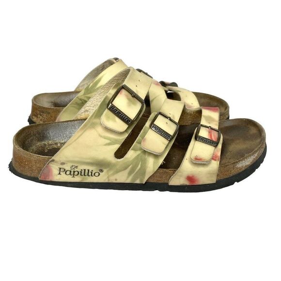 Birkenstock Papillio Womens Open Toe Triple Strap Floral Comfort Sandals Slides - Picture 3 of 8